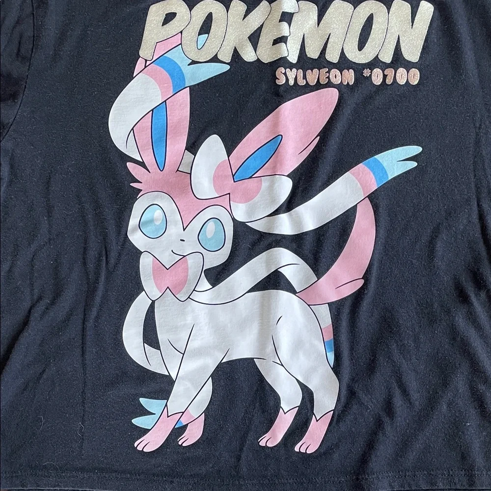 Pokémon Hybrid Apparel Black Pokémon Sylveon Kids T-Shirt size XL